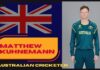 Matthew Kuhnemann: Profile, Age, Height, Family, Career, Stats, Net Worth and More Matthew Kuhnemann Australian cricketer portrait in national team jersey with Australia flag background